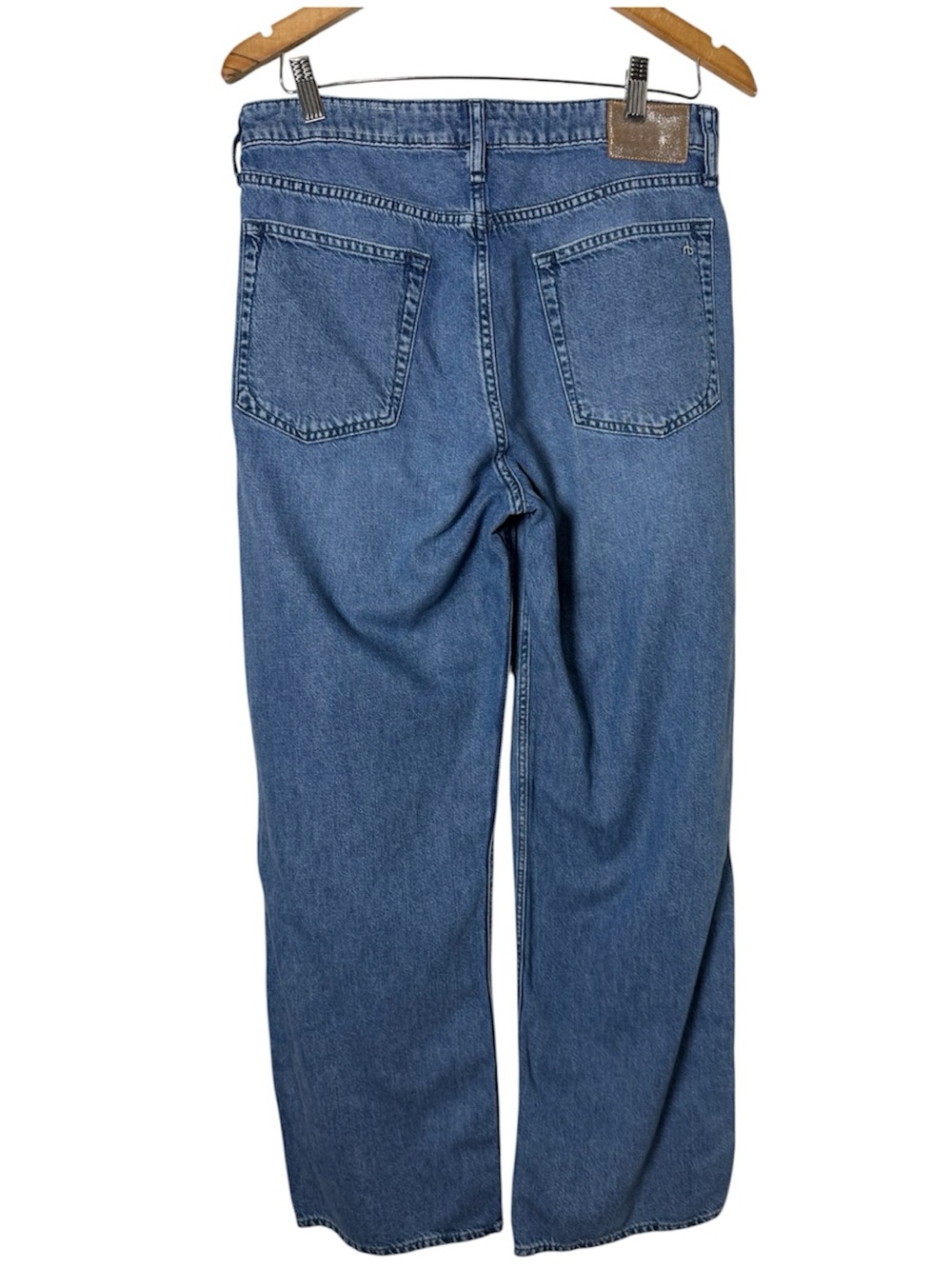 Rag & Bone Featherweight Logan Mid Rise Wide-Leg Jeans 28 - Picture 6 of 9
